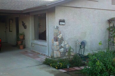 A closer view of the home's exterior