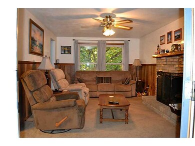 Family Room. Spacious family room with ceiling fan