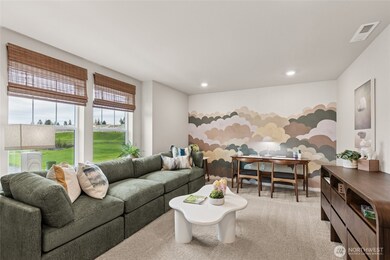 Huge 5th bedroom that doubles as a bonus, media, or playroom. Photo is representational. Actual home is under construction. Colors, materials, and features may vary. See site agent for details.