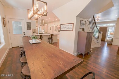 Informal dining facing kitchen