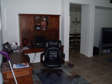 Part of family room. Currently office .