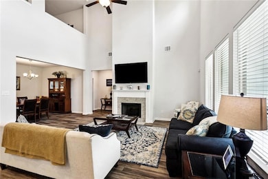 View of upstairs bonus area from living room