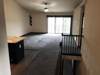 Spacious open living area to large deck