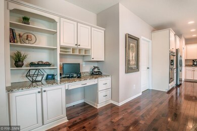 Adjacent work station with granite countertop.