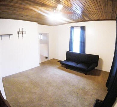 You'll LOVE the hand-stained ceiling in the living