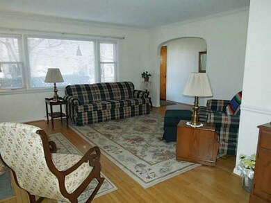 Living Room Light and bright living room has arche