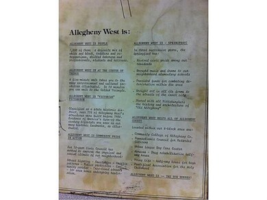 Exterior Front. From vintage map of Allegheny West