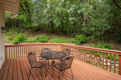 Private outdoor entertaining that backs to woods