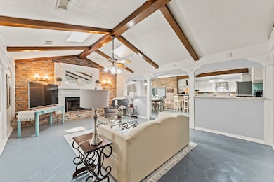 Cozy fireplace is perfect for chilly nights!