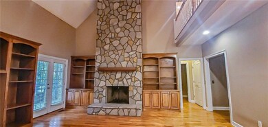 Soaring ceiling in Great room.  Second floor hallw