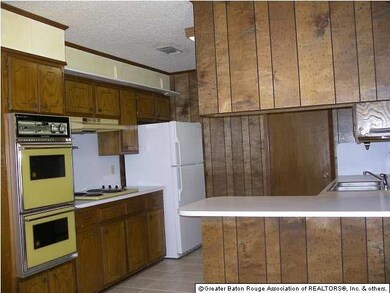 Kitchen with pantry.