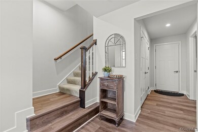Storage and mechanical through double doors to lef