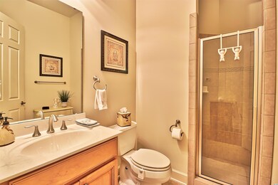 Tile shower, vanity and sink