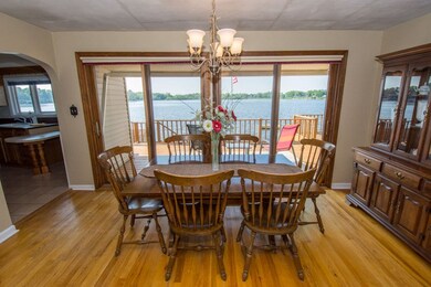 Enjoy the river views while dining.