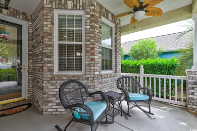 View of patio / terrace featuring ceiling fan