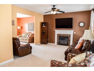 Great room with a fireplace.