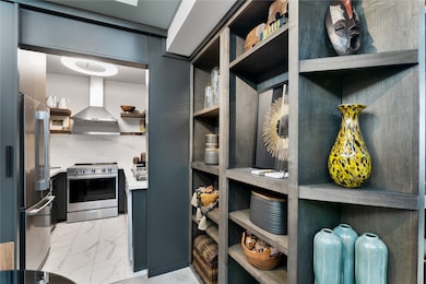 Custom built-ins and gallery lighting.