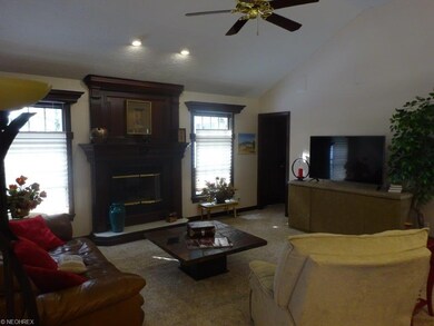 Great room leads to first floor master