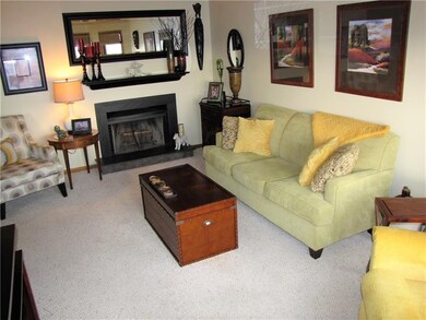 Wood burning fireplace provides additional warmth.