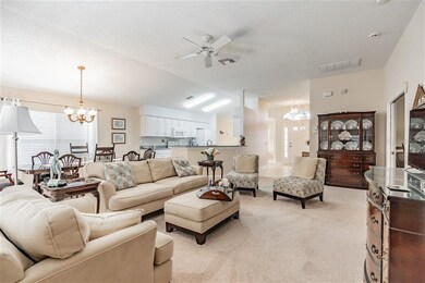 Open floorplan with high ceilings