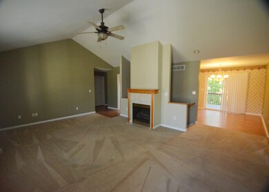 Living room with fireplace