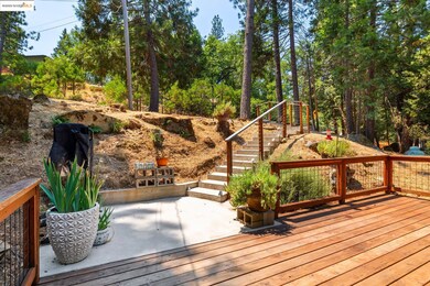 Wooden terrace featuring stairway