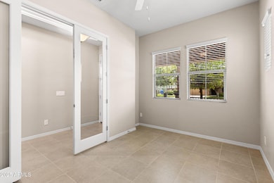 Den with double doors