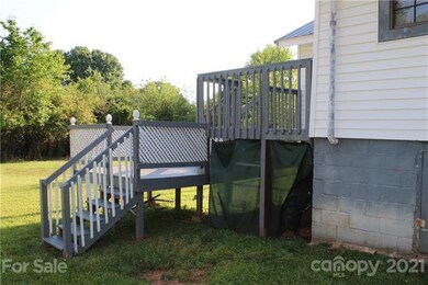 Deck at the rear of the house