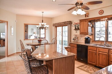 Updated kitchen with granite counters.