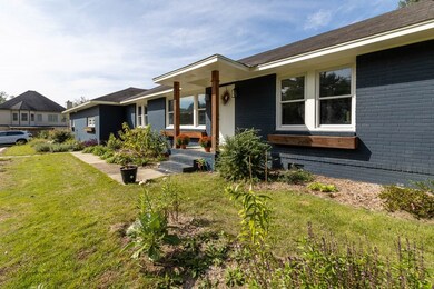 Charming front view with wood accents