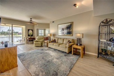 Living room with views of the lake