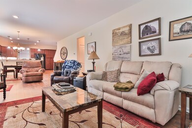 Living room featuring hardwood / wood-style floors