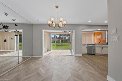 Dining space leads into kitchen and bonus area