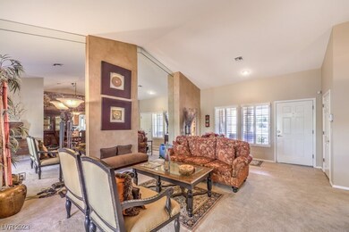 Living room with mirrored walls
