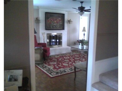 View of living room from the entry foyer.