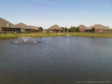 Pond with trails