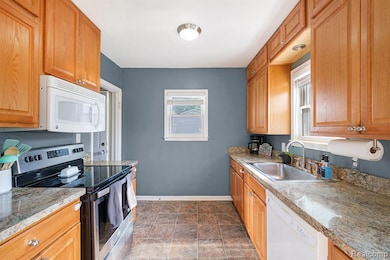 This kitchen is definitely not lacking on cabinet space! There's room for everything!