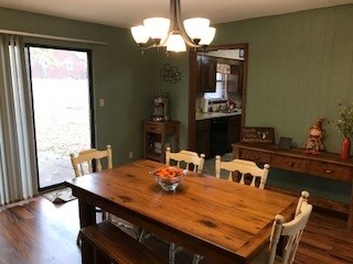 Dining Room Features Laminate Flooring