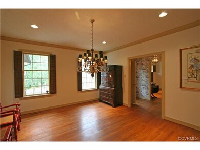 Dining Room with chandelier