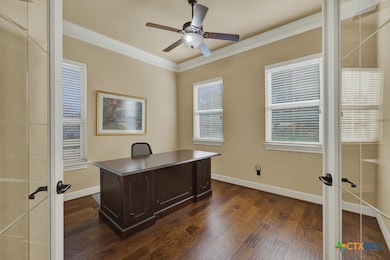 Study with wood floors