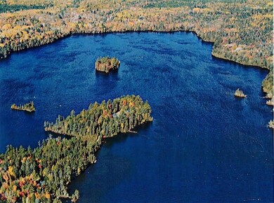 Aerial overview of peninsula with...