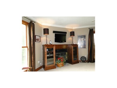Master bedroom fireplace