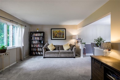 The formal living room has plenty of light.