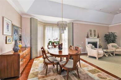 Dining Room with Tray ceiling, opens into Living R