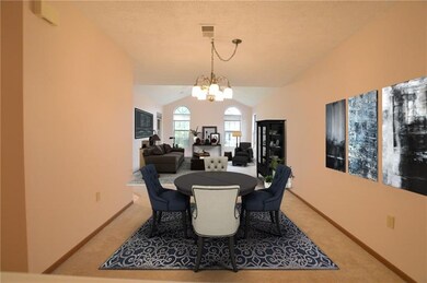 Dining area and living room