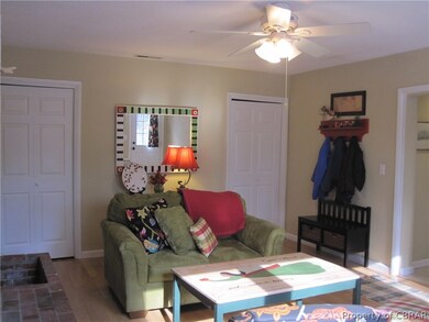 Family Room with two closets