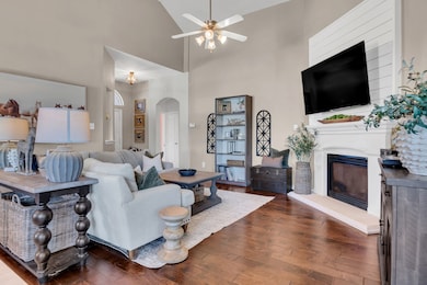 Vaulted ceilings give this room a very spacious feel!