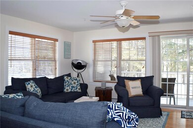 Living Area with sliders to deck on...