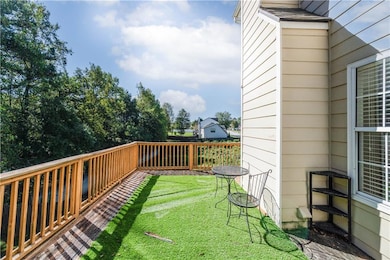 View of yard with a deck