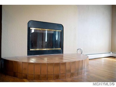 Wood burning fireplace